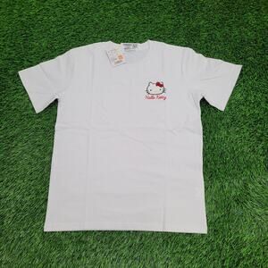 Hello-Kitty Shirt Womens Large 20x26 Sanrio Chenille-Embroidered